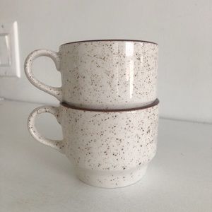 Speckled ceramic mugs